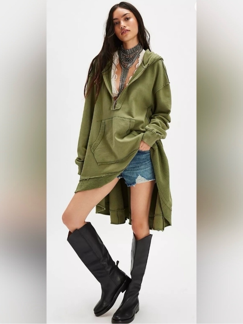 Free People North Overszied Hoodie Sweatshirt